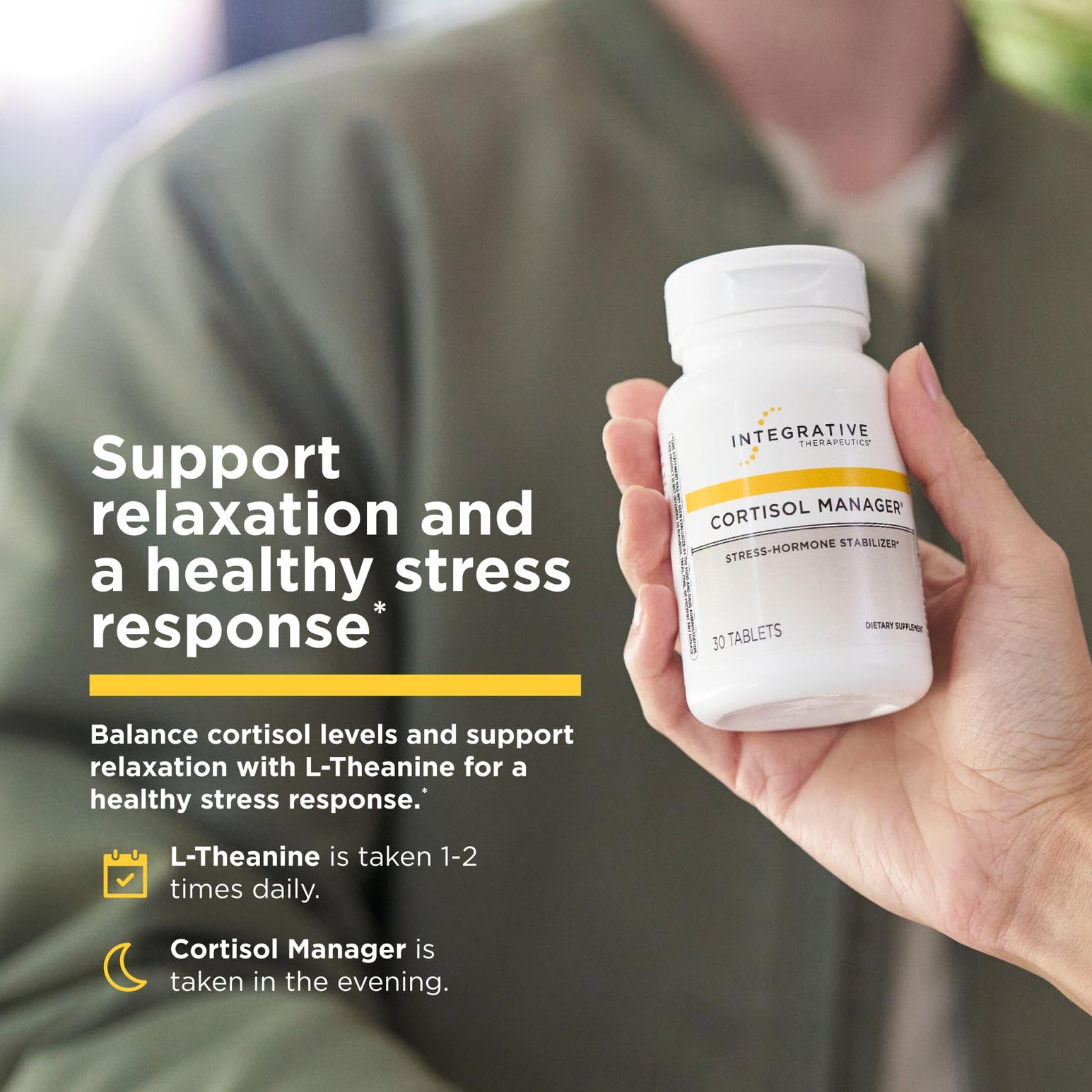 Integrative Therapeutics Cortisol Manager & L-Theanine - Maple Wellness Supplements