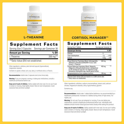 Integrative Therapeutics Cortisol Manager & L-Theanine - Maple Wellness Supplements