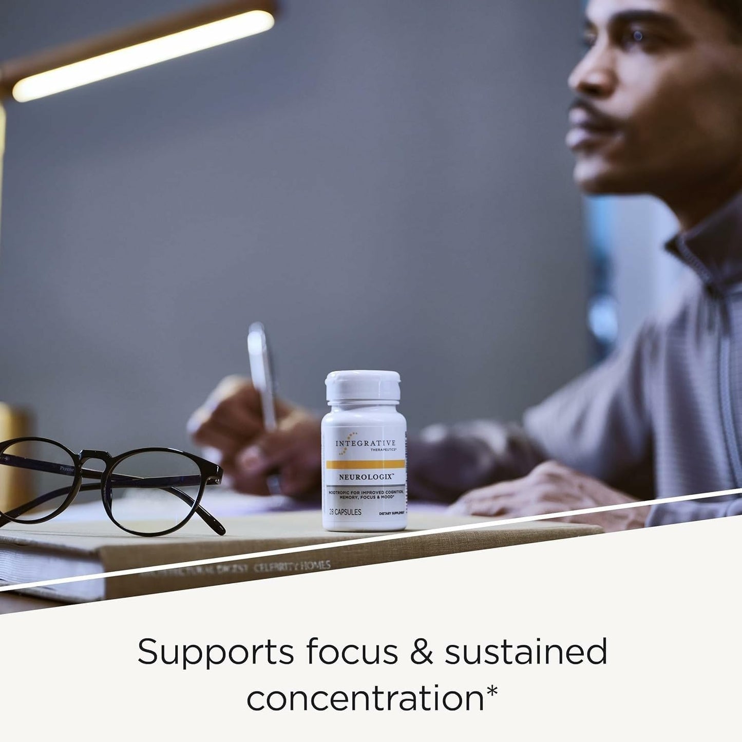 Integrative Therapeutics Neurologix - Brain Health Supplement* - Non-Stimulant Nootropic Supplement for Focus* - Memory Support* - Vegan, Gluten-Free & Dairy-Free - 120 Capsules (60 Servings) - Maple Wellness Supplements