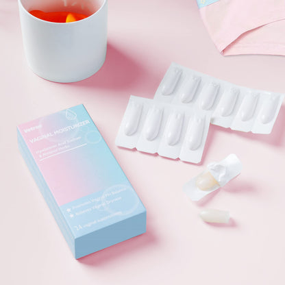Intimate Moisturizer, Vaginal Suppository for Dryness & Discomfort, Feminine Long Lasting Hydration Support with Hyaluronic Acid and Natural Herbs - PH Balance, Estrogen and Drug Free (24 Inserts) - Maple Wellness Supplements
