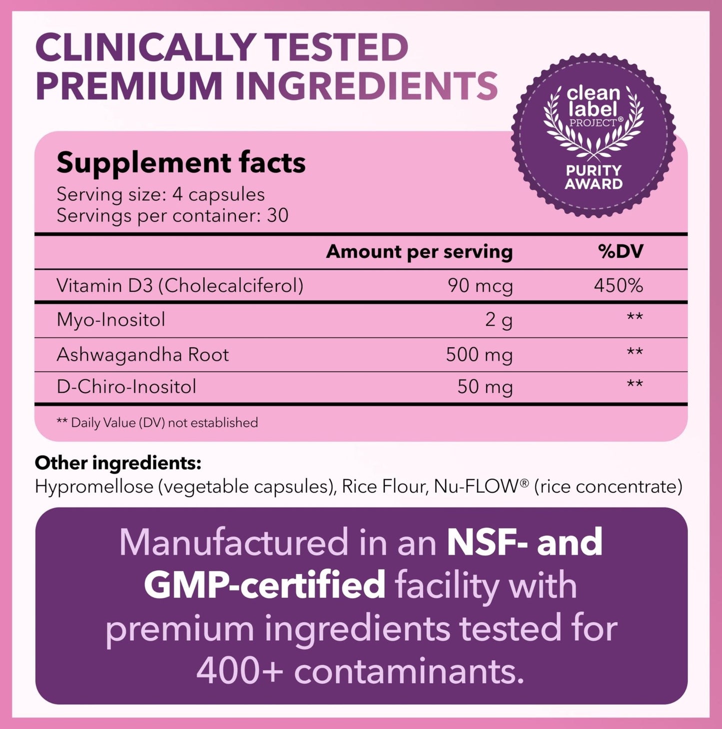 Intimate Rose Myo-Inositol & D-Chiro Inositol Supplement for Women - Hormone Balance & Ovarian Support for Women - Maple Wellness Supplements