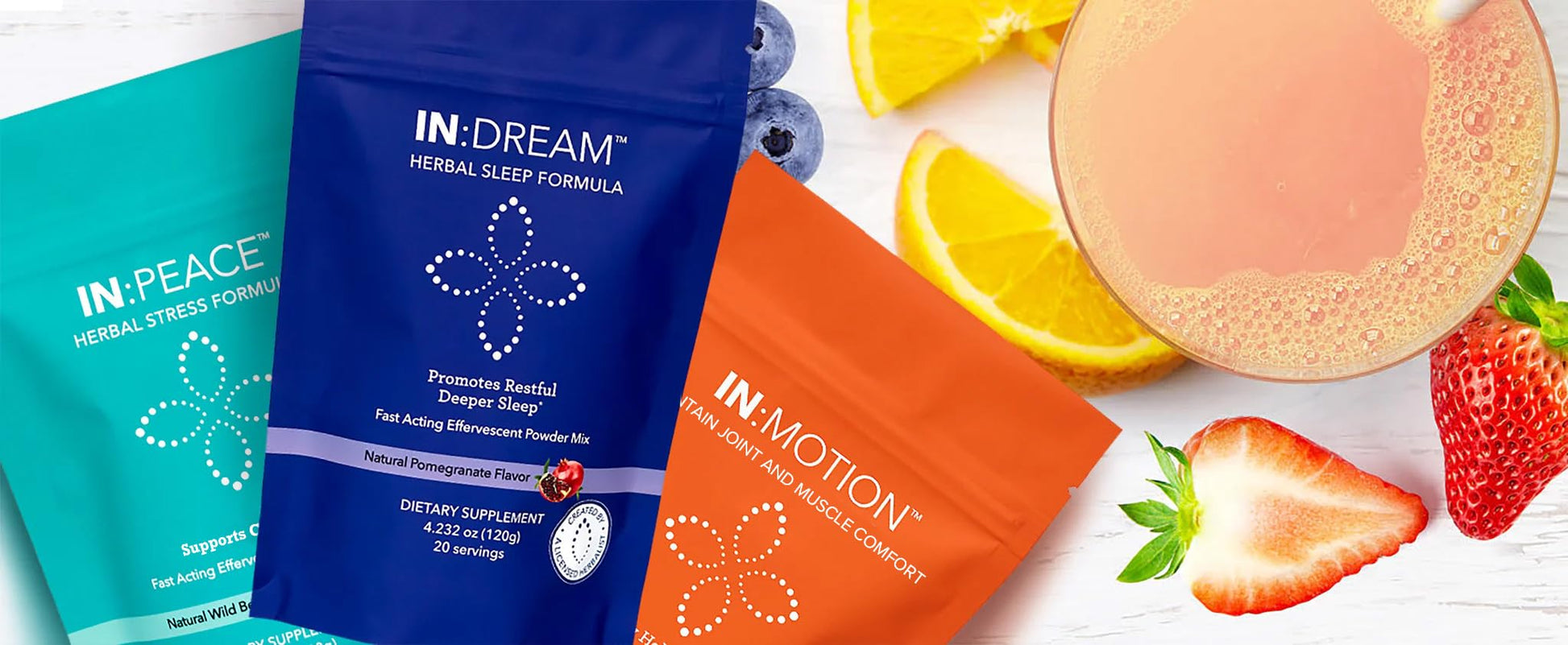 In:TotalWellness IN:Peace Herbal Calming Formula. 20 Serving Pouch, Wild Berry Flavor. 9 Herb Antioxidant + Adaptogen Blend. Clinically Proven Ingredients. Crafted by a Licensed Herbalist - Maple Wellness Supplements