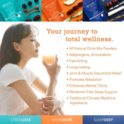 In:TotalWellness IN:Peace Herbal Calming Formula. 20 Serving Pouch, Wild Berry Flavor. 9 Herb Antioxidant + Adaptogen Blend. Clinically Proven Ingredients. Crafted by a Licensed Herbalist - Maple Wellness Supplements