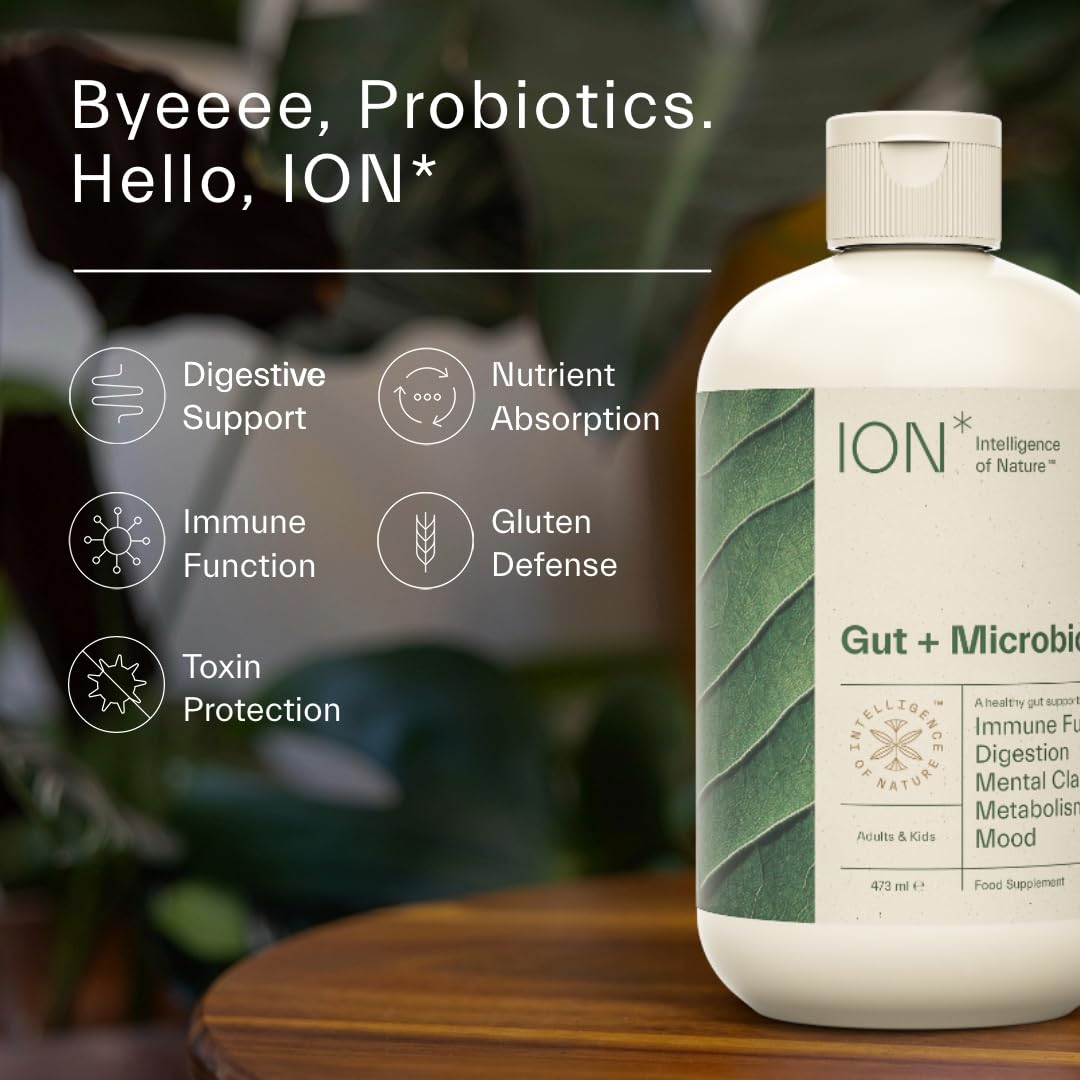 ION* Intelligence of Nature Gut Support Liquid Supplement - Gut & Digestive Health Liquid Drops, Cleanse & Detox with Humic Extract - Maple Wellness Supplements