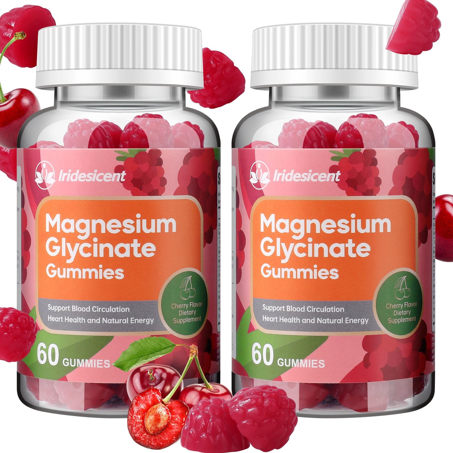 IRIDESICENT Magnesium Glycinate Gummies, Sugar Free Magnesium Supplement w/Ashwagandha, Zinc, Vegan Magnesium Glycinate Supplement for Adults - Maple Wellness Supplements