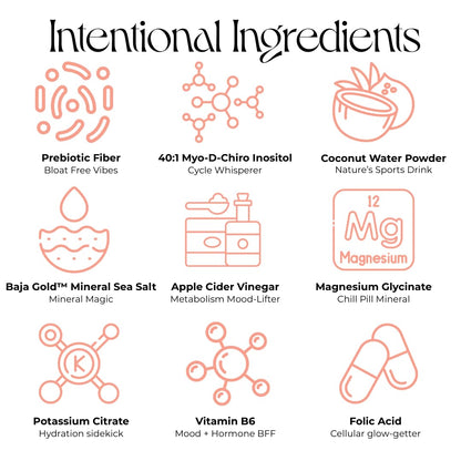 Iris Hormone Health Electrolyte Drink Mix | PCOS Support + Ovarian Function | 40:1 Myo & D‑Chiro Inositol, Magnesium, Prebiotic Fiber | Variety Pack, 15 Hydration Powder Packets - Maple Wellness Supplements