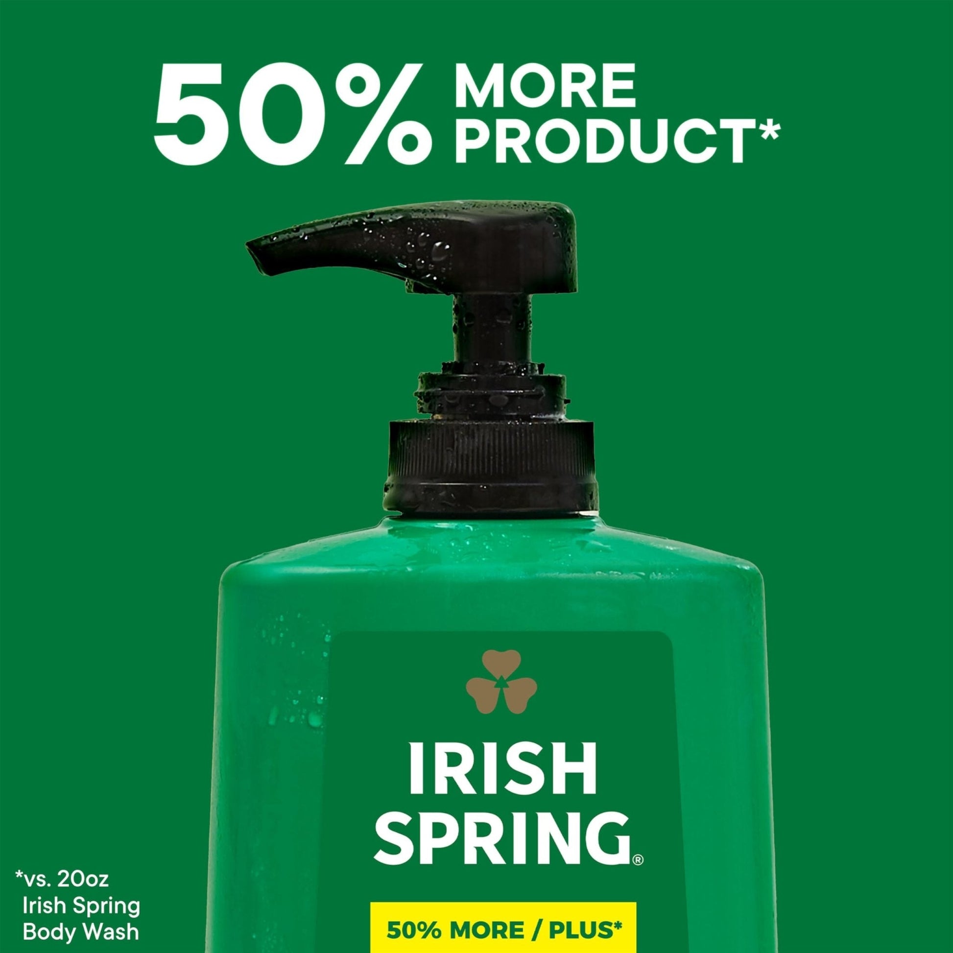 Irish Spring Original Moisturizing Body Wash for Men, 24-Hour Fresh, Face and Body Wash, Biodegradable Ingredients, Paraben Free, Cool Fresh Scent, 30 fl oz Pump Bottle - Maple Wellness Supplements