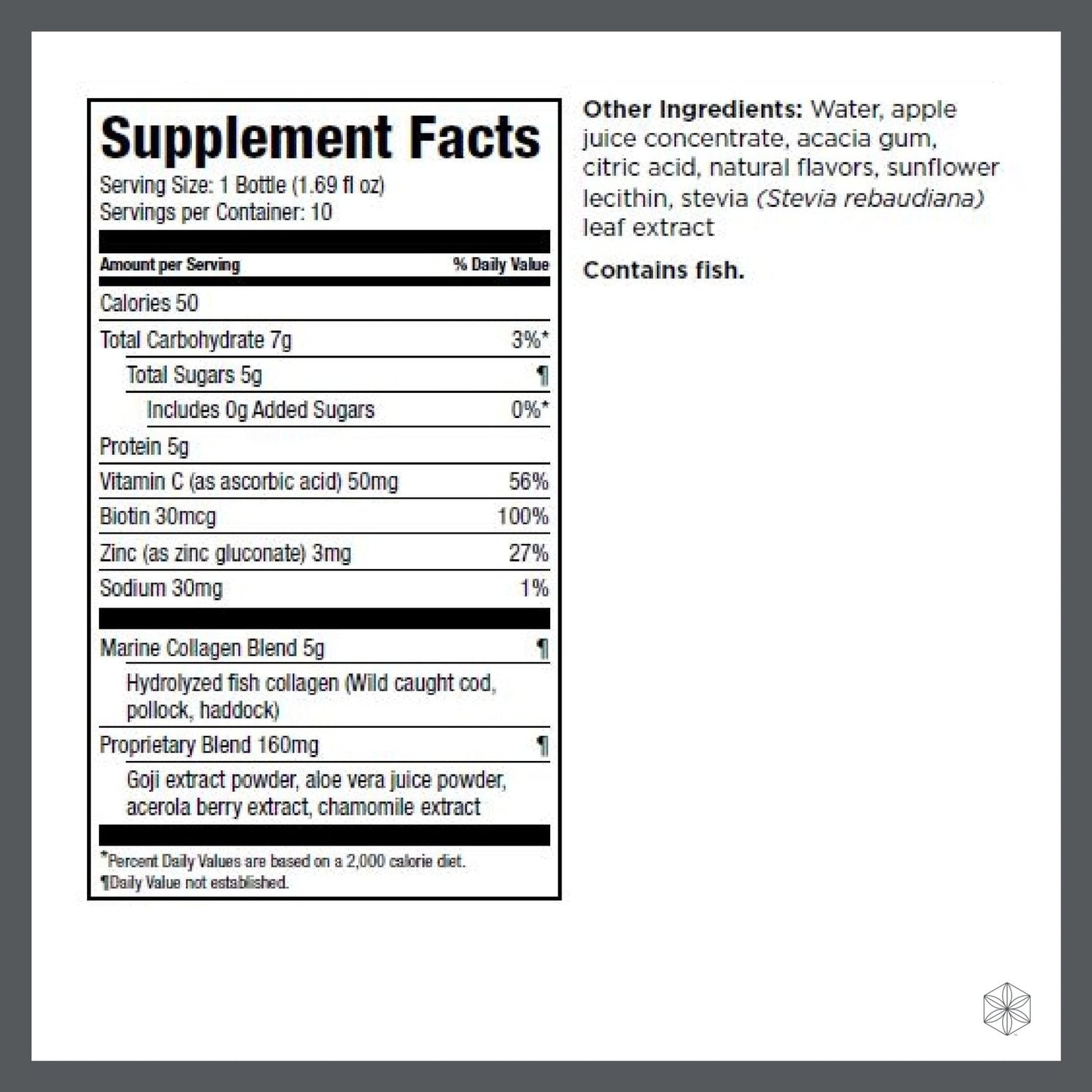 Isagenix Collagen Elixir - Drink with Marine Collagen Peptides - Support a Youthful Appearance with Vitamin C, Zinc & Biotin - 10 Bottles (1 Box) - Maple Wellness Supplements