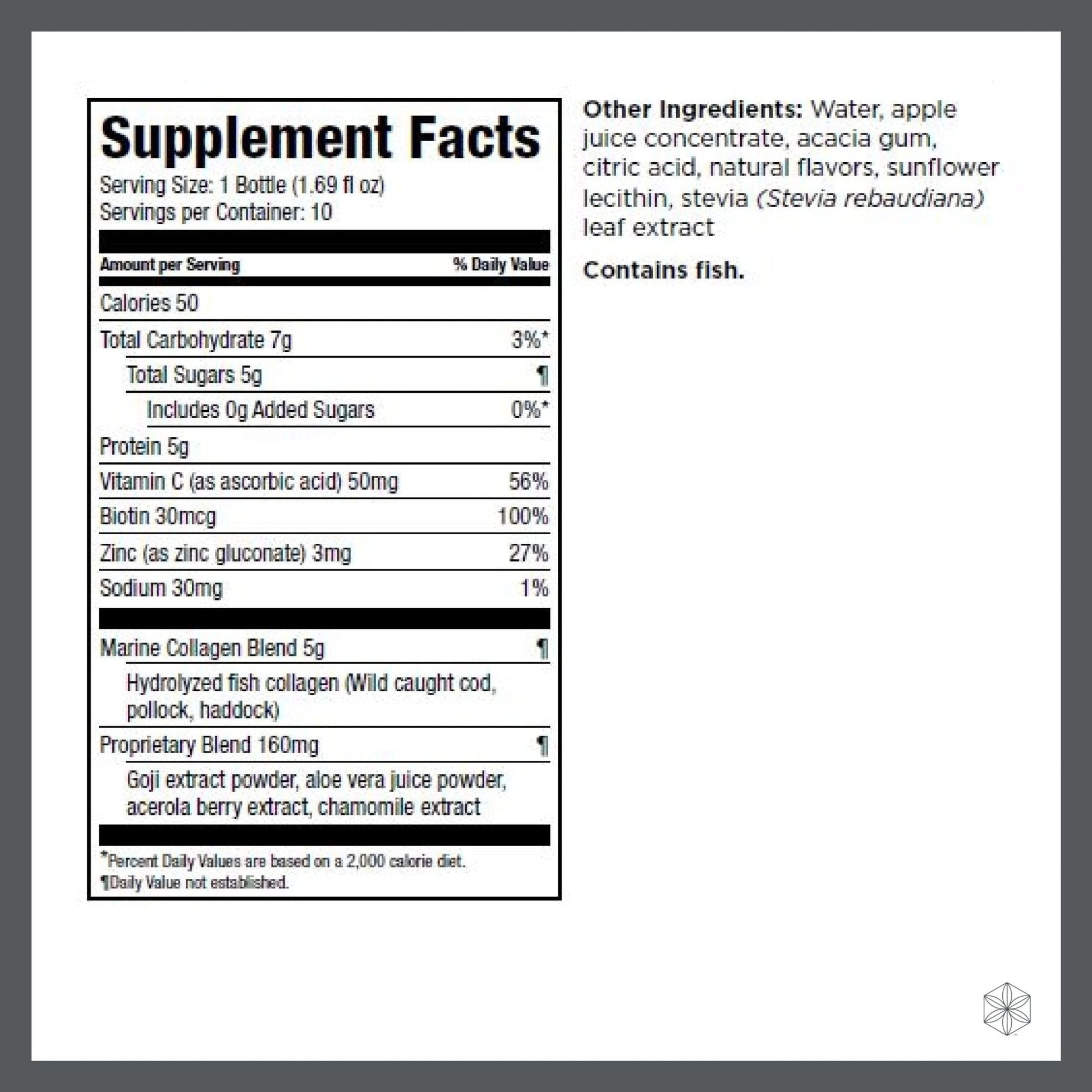 Isagenix Collagen Elixir - Drink with Marine Collagen Peptides - Support a Youthful Appearance with Vitamin C, Zinc & Biotin - 10 Bottles (1 Box) - Maple Wellness Supplements