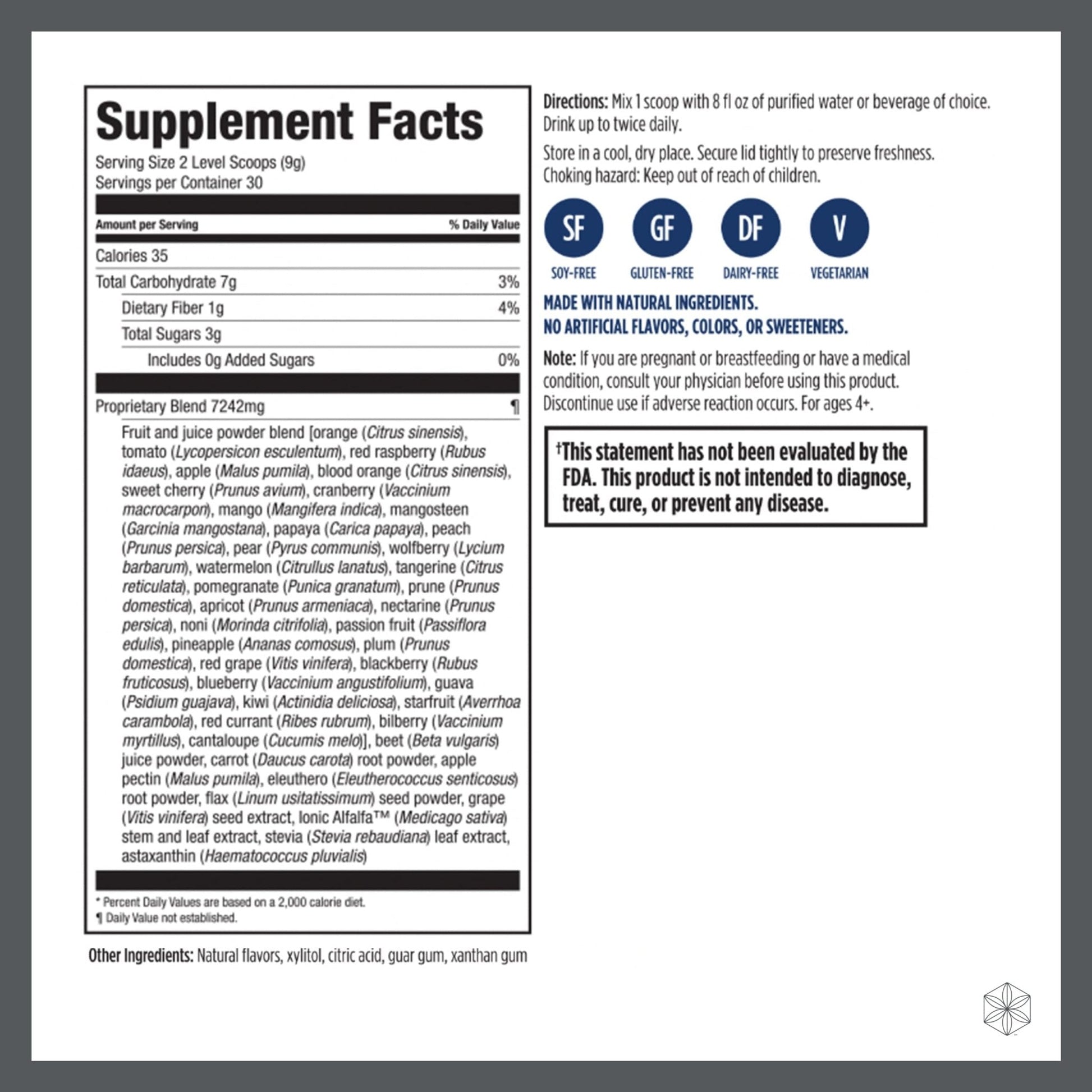 Isagenix Fruits - Phytonutrient & Superfruits Drink Mix - Health Support Supplement - Maple Wellness Supplements