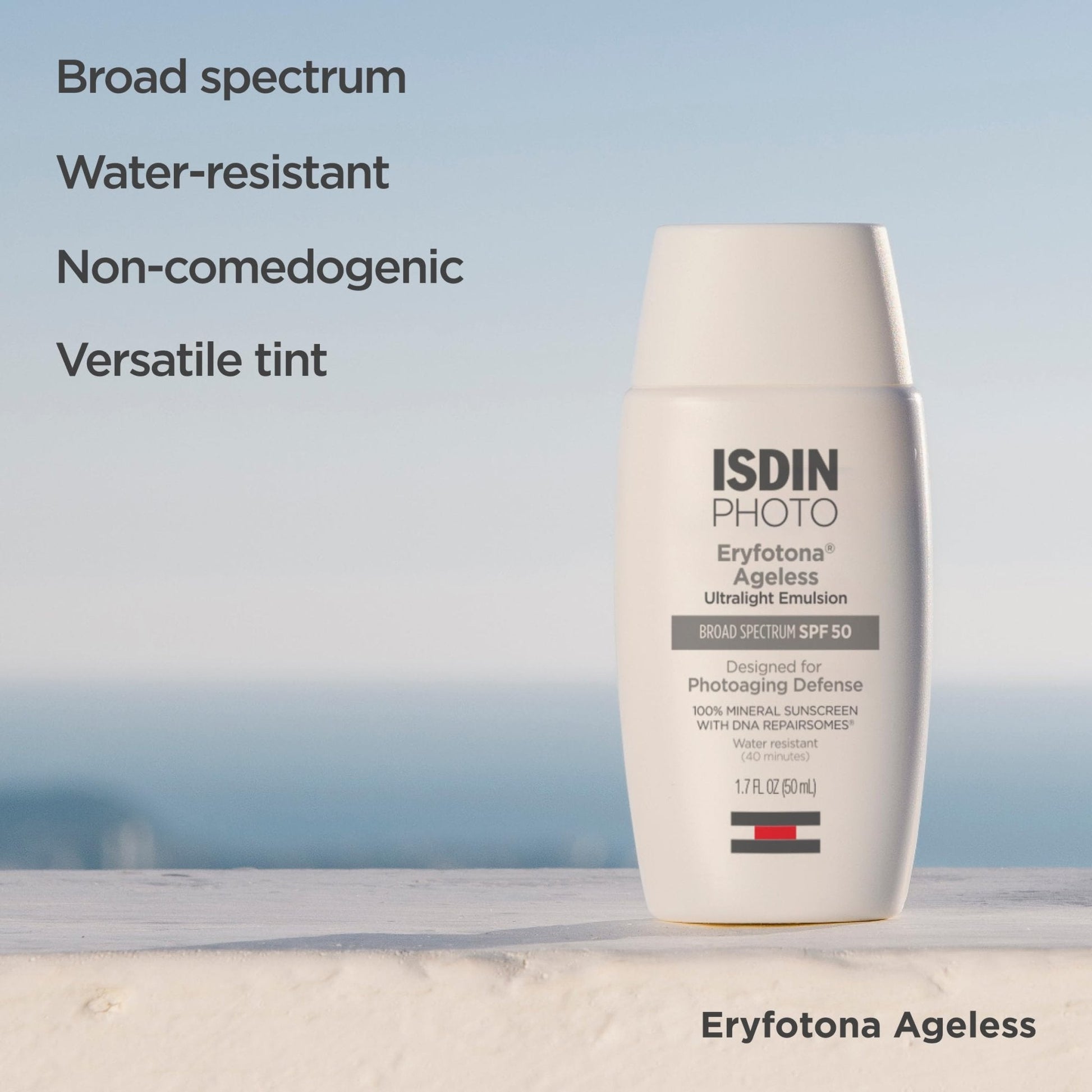 ISDIN Eryfotona Ageless SPF 50 (1.7 Fl Oz) | Tinted Mineral Sunscreen for Face with Zinc Oxide | Anti-Aging Sunscreen with DNA Repairsomes & Vitamin E - Maple Wellness Supplements