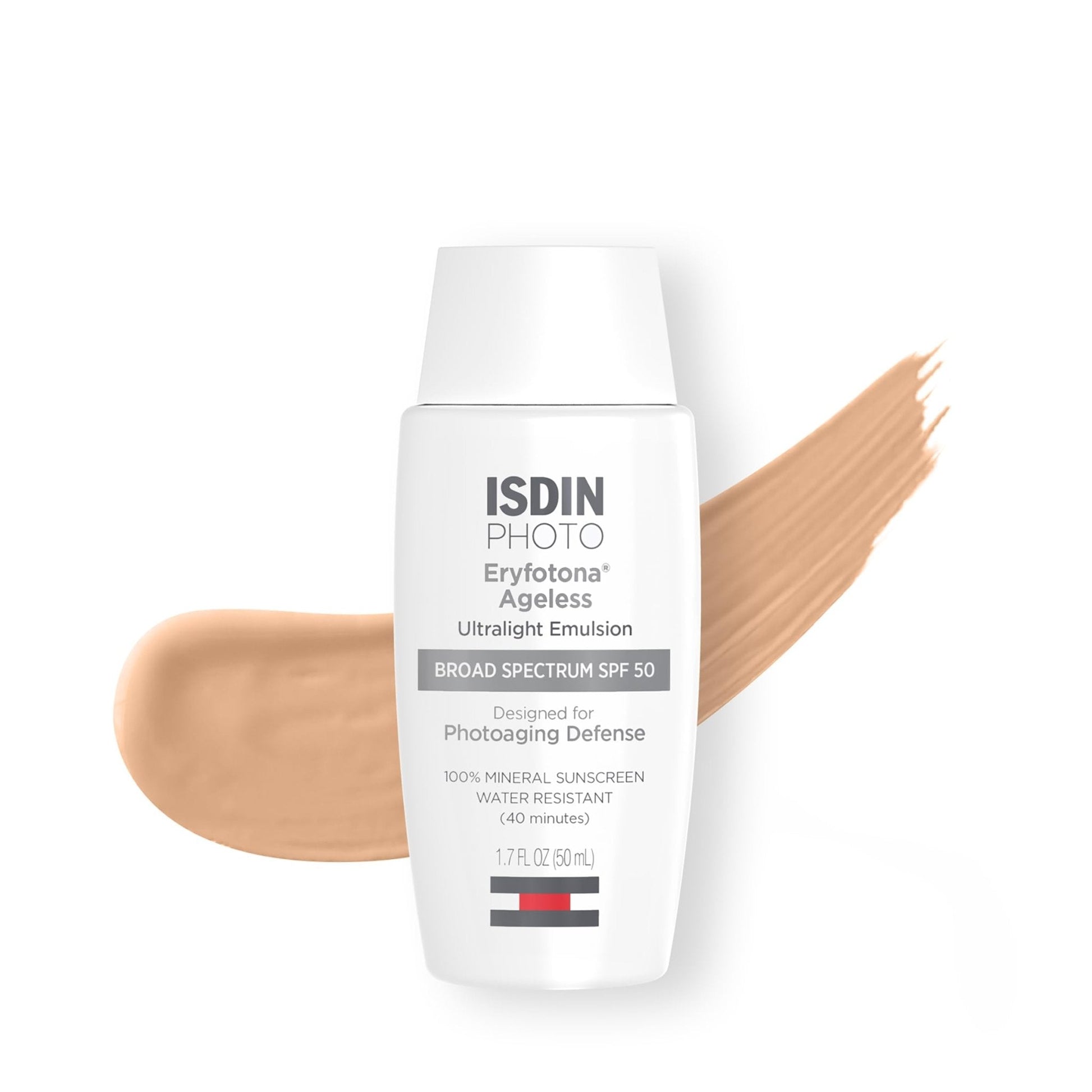 ISDIN Eryfotona Ageless SPF 50 (1.7 Fl Oz) | Tinted Mineral Sunscreen for Face with Zinc Oxide | Anti-Aging Sunscreen with DNA Repairsomes & Vitamin E - Maple Wellness Supplements