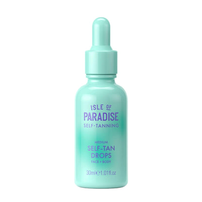 Isle of Paradise Self Tanning Face & Body Drops- Medium, Self Tanner Drops for a Natural Bronze, Long-lasting Tan - Maple Wellness Supplements