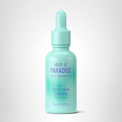 Isle of Paradise Self Tanning Face & Body Drops- Medium, Self Tanner Drops for a Natural Bronze, Long-lasting Tan - Maple Wellness Supplements
