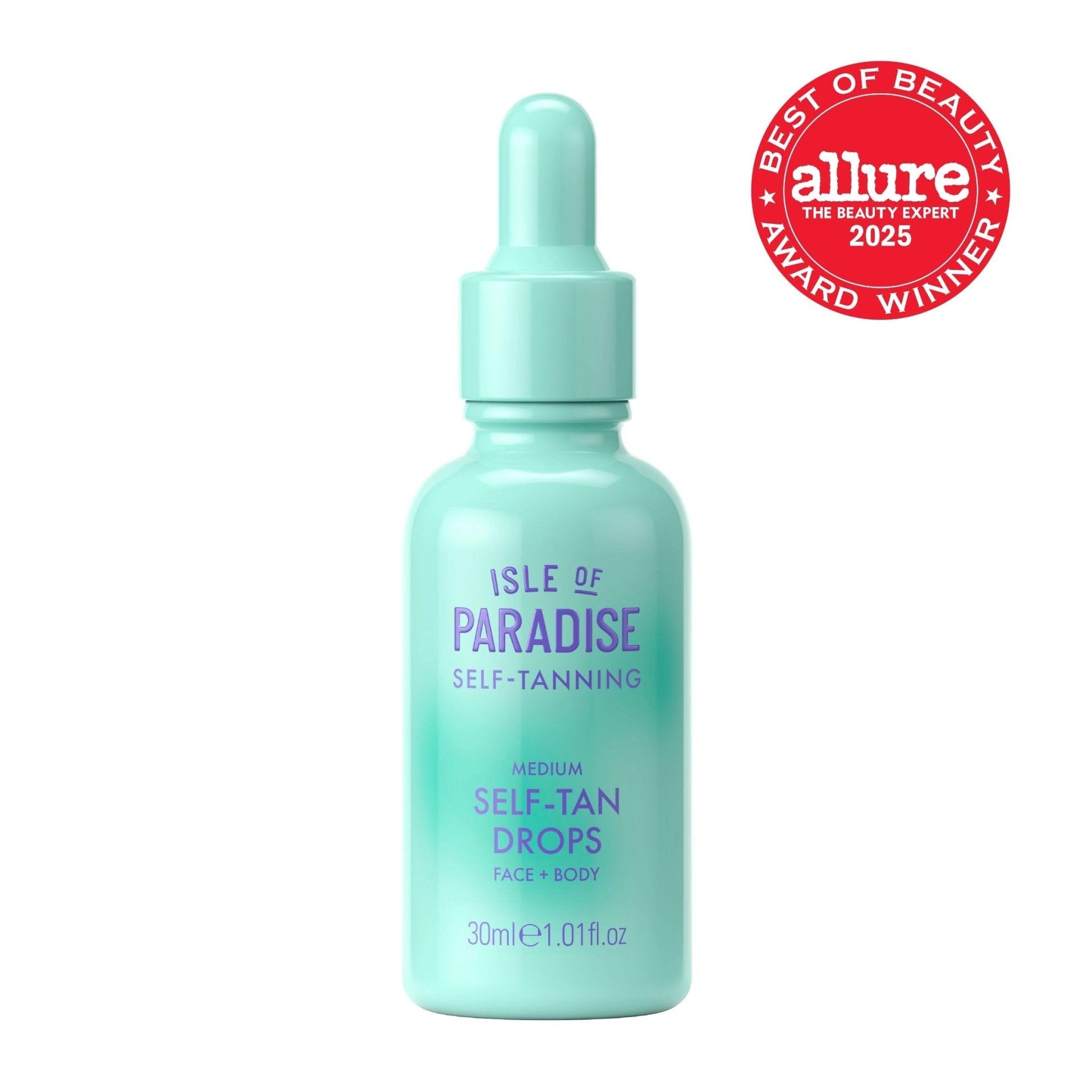 Isle of Paradise Self Tanning Face & Body Drops- Medium, Self Tanner Drops for a Natural Bronze, Long-lasting Tan - Maple Wellness Supplements