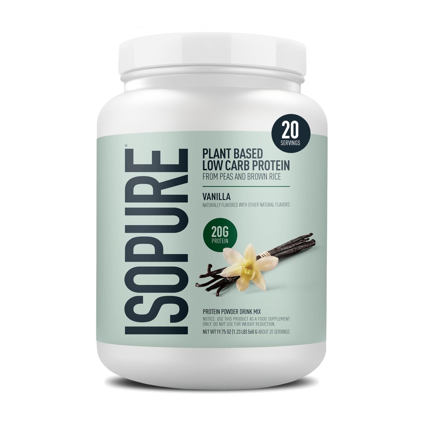 Isopure Plant-Based Protein Powder – 20g Organic Pea and Rice Protein with a Complete Amino Acid Profile – Supports Muscle Recovery - Maple Wellness Supplements