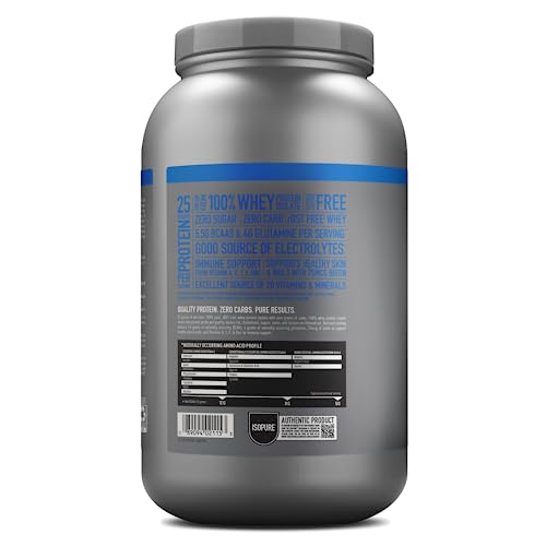 Isopure Protein Powder, Creamy Vanilla Whey Isolate with Vitamin C & Zinc for Immune - Maple Wellness Supplements