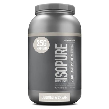 Isopure Protein Powder, Zero Carb Whey Isolate with Vitamin C & Zinc for Immune Support - Maple Wellness Supplements