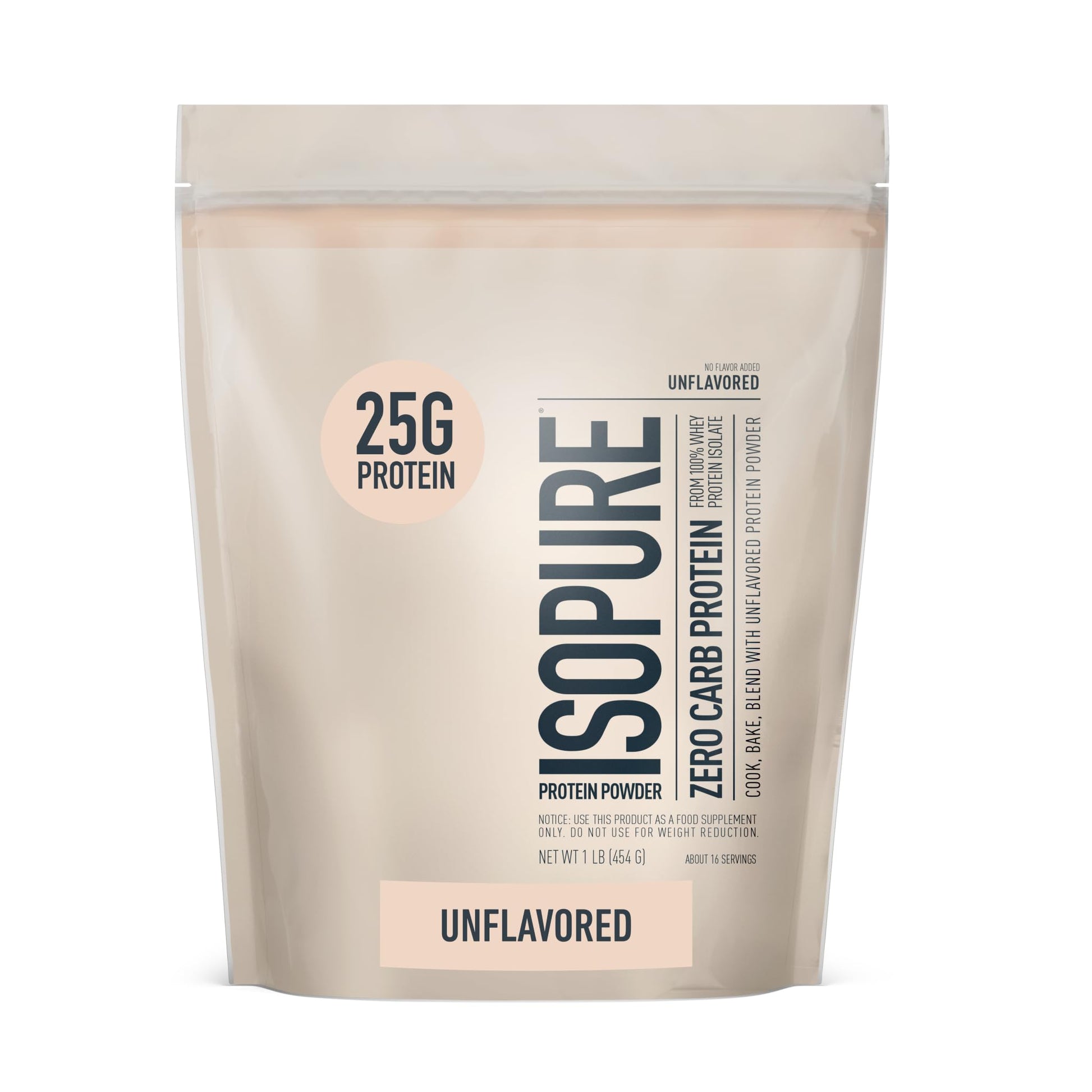 Isopure Unflavored Protein, Whey Isolate, 25g Protein, Zero Carb & Keto Friendly - Maple Wellness Supplements