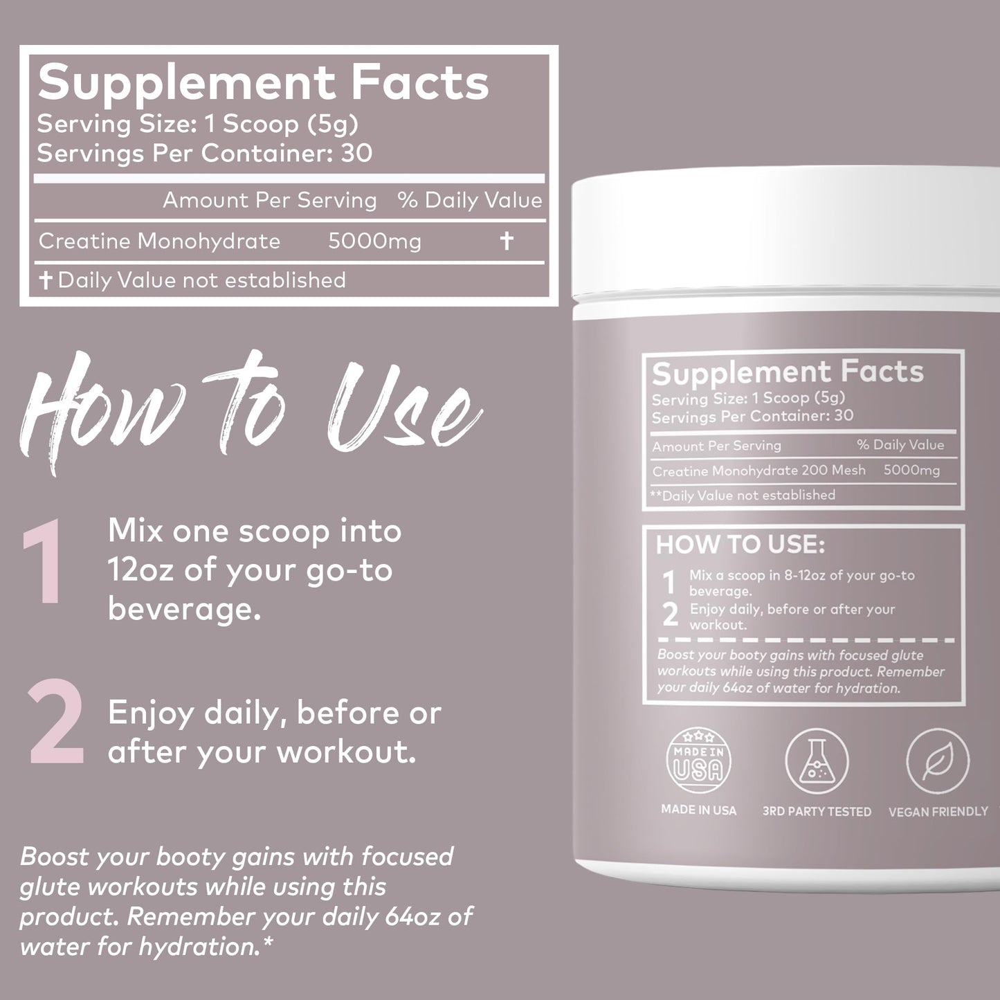 IsoSensuals Curve Bum Building Creatine - Micronized 200 Mesh for Smooth Muscle - Maple Wellness Supplements