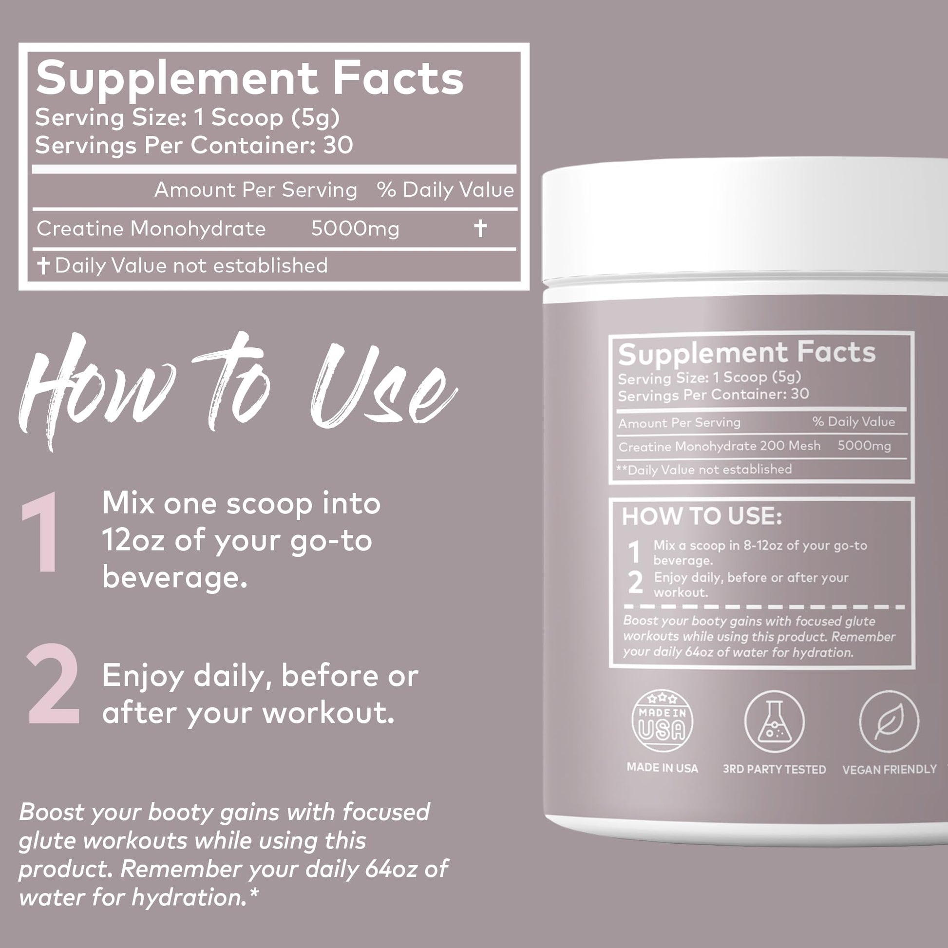 IsoSensuals Curve Bum Building Creatine - Micronized 200 Mesh for Smooth Muscle - Maple Wellness Supplements