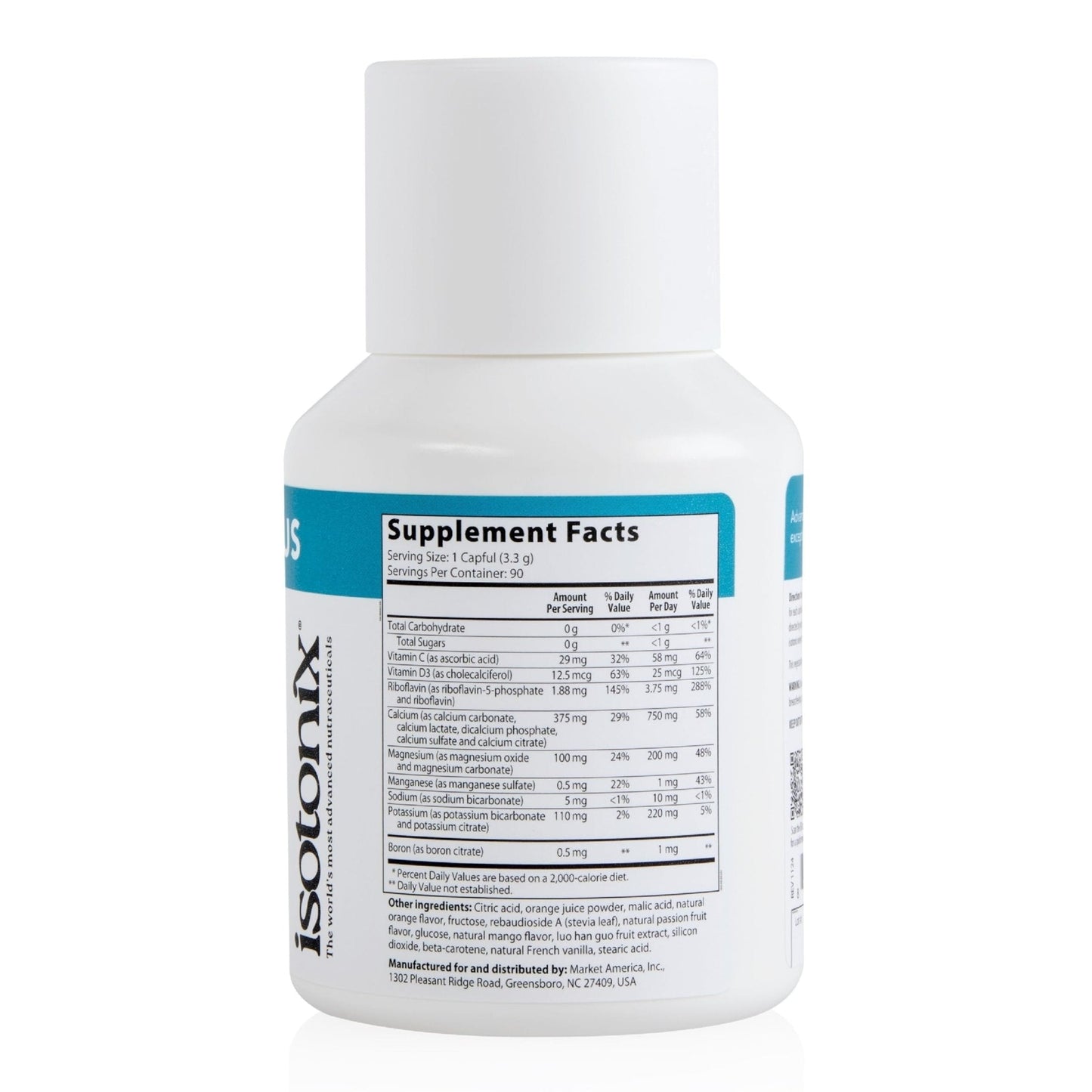 Isotonix Calcium Plus – Calcium Supplement for Women and Men with Magnesium, Vitamin D3, and Vitamin C – Fast Absorbing Isotonic Formula – Calcium Citrate & 5 Salts - 90 Servings - Maple Wellness Supplements