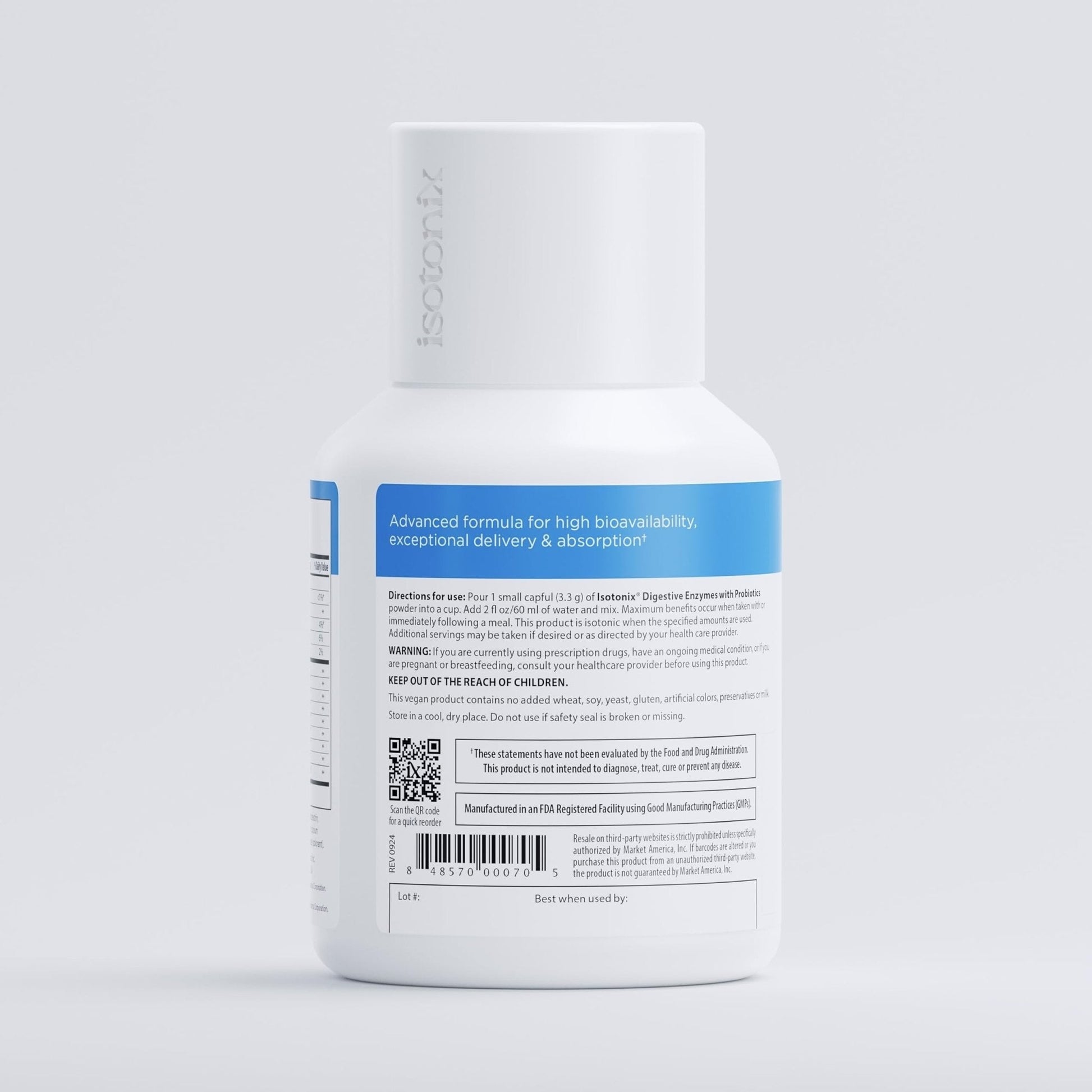 Isotonix® Digestive Enzymes with Probiotics | DigeZyme® Multi-Enzyme Complex & Lactospore® Bacillus Coagulans | Nutrient Absorption, Gut Balance & Digestive Health - Maple Wellness Supplements