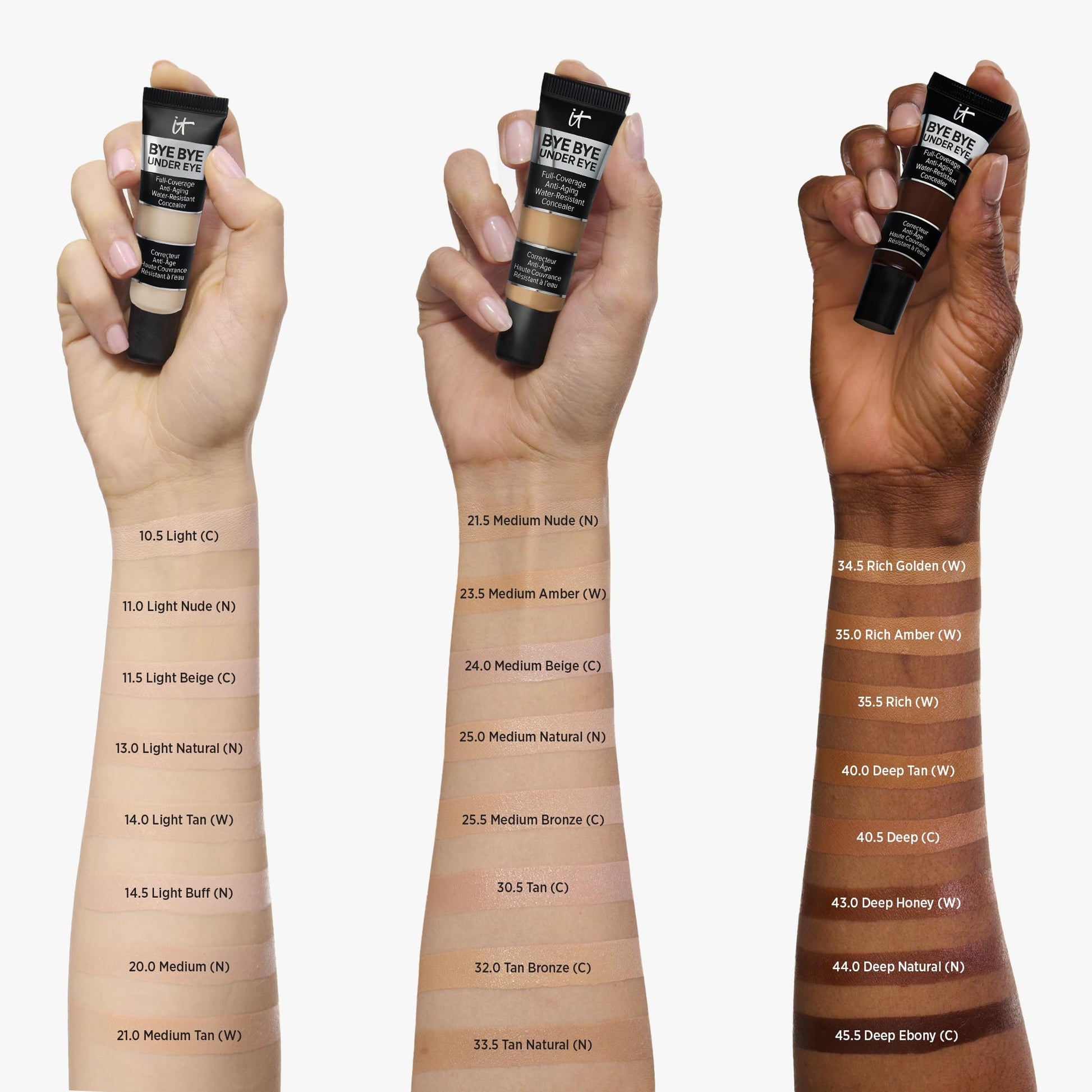 IT Cosmetics Bye Bye Under Eye Concealer (Light Nude) - Water-Resistant, Full Coverage Brightening Concealer For Dark Circles, Fine Lines, Redness & Discoloration, Anti-Aging, 24H Wear - 0.4 fl oz - Maple Wellness Supplements
