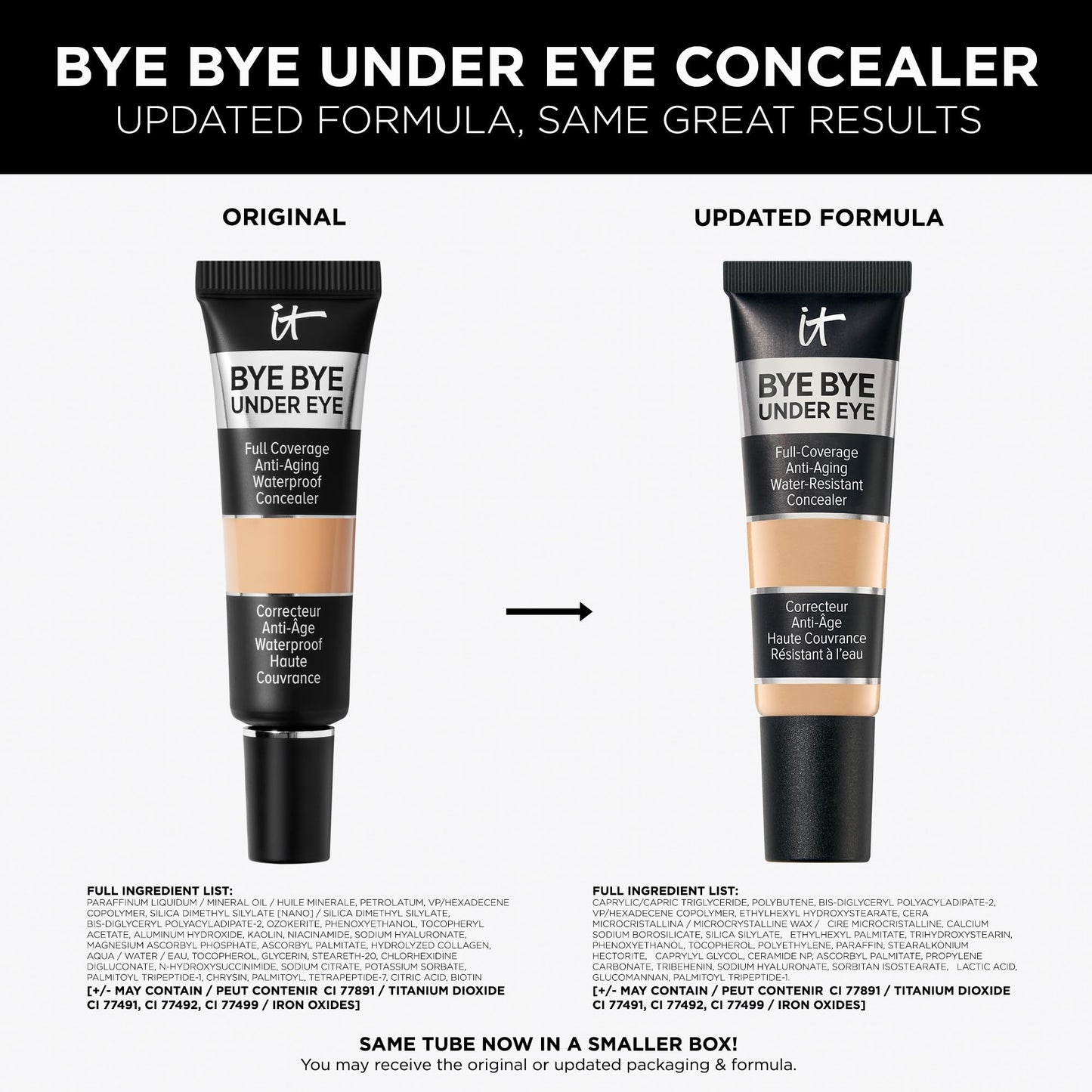 IT Cosmetics Bye Bye Under Eye Concealer (Light Nude) - Water-Resistant, Full Coverage Brightening Concealer For Dark Circles, Fine Lines, Redness & Discoloration, Anti-Aging, 24H Wear - 0.4 fl oz - Maple Wellness Supplements