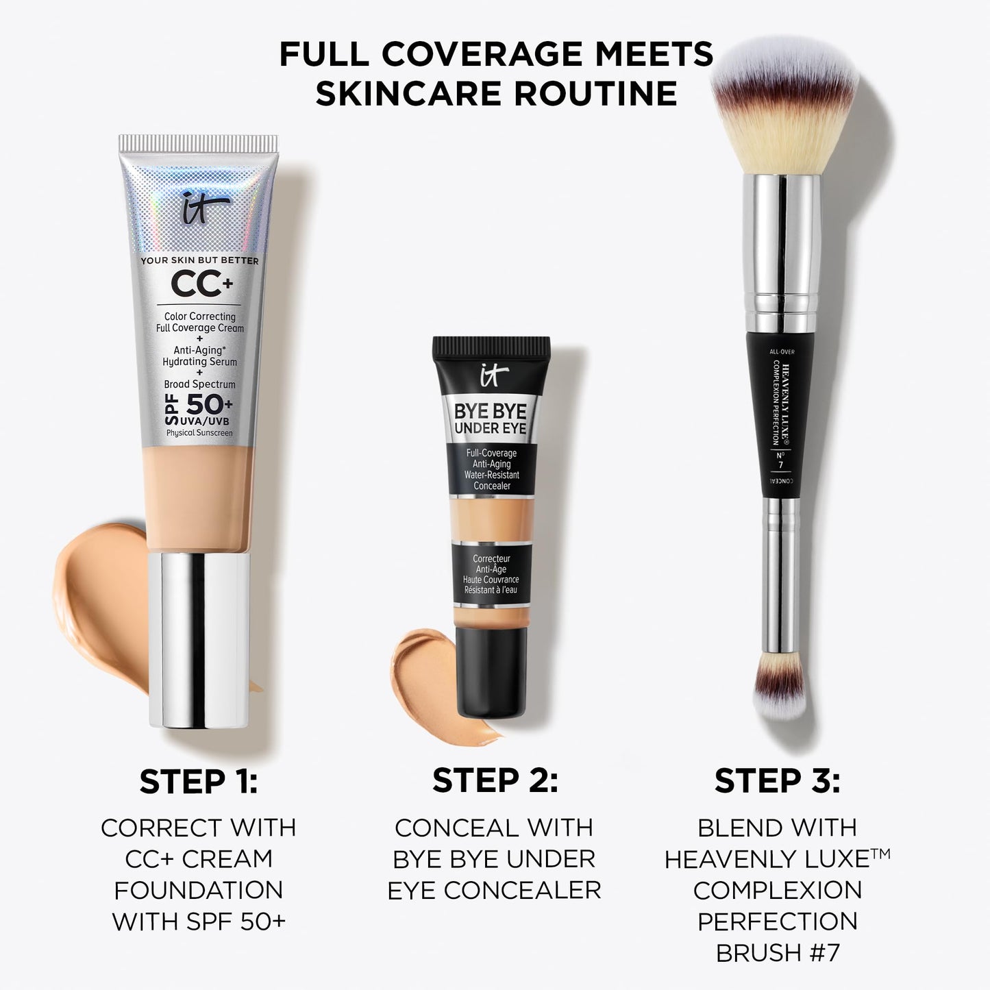IT Cosmetics Bye Bye Under Eye Concealer (Light Nude) - Water-Resistant, Full Coverage Brightening Concealer For Dark Circles, Fine Lines, Redness & Discoloration, Anti-Aging, 24H Wear - 0.4 fl oz - Maple Wellness Supplements