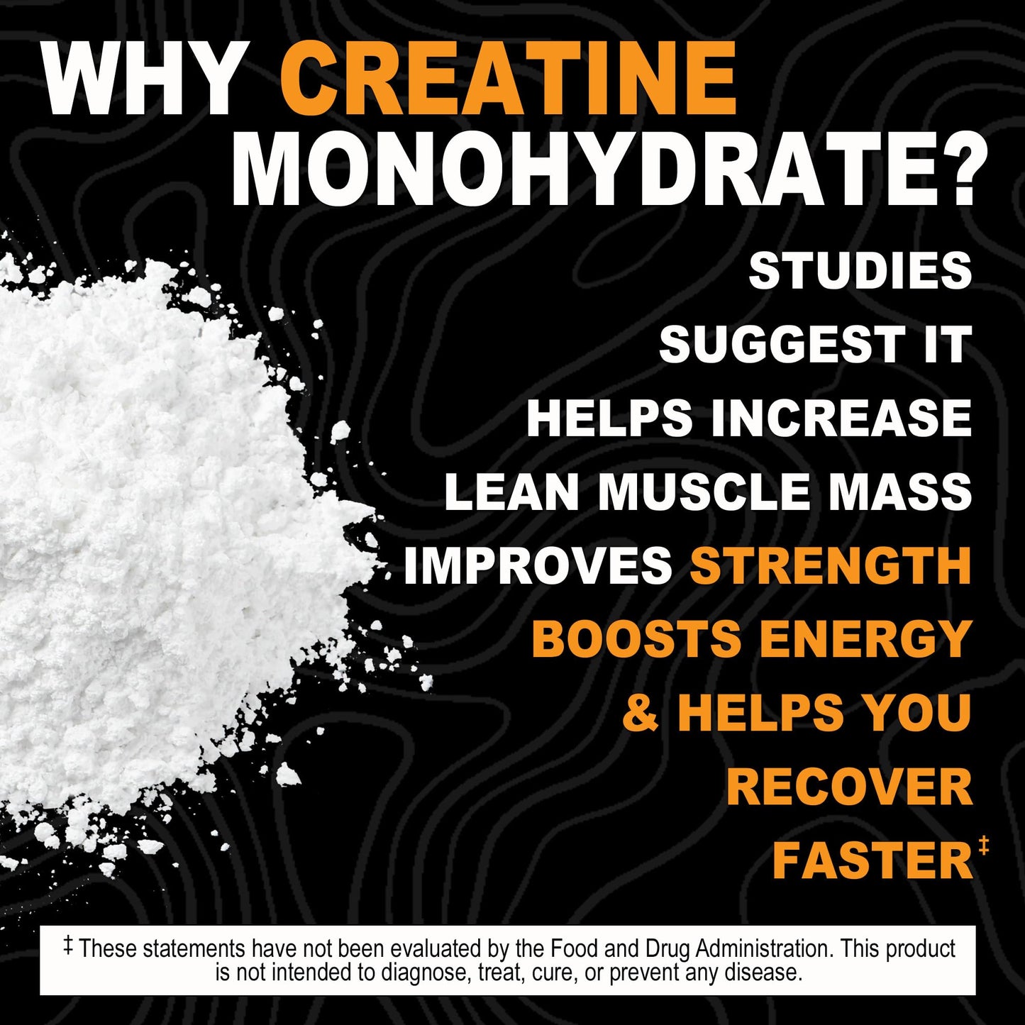 It's Just! - Creatine Monohydrate Powder, Pure Creatine Powder, Made in USA, 3rd Party Lab Tested, 5g Per Serving, Scoop Included, No Fillers, No Added Flavor (Unflavored, 500g / 100 Servings) - Maple Wellness Supplements