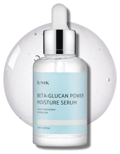 IUNIK Beta-Glucan Power Moisture Serum – Beta-Glucan & 7 Types of Peptides Deep Hydration Vegan Serum for Dry - Maple Wellness Supplements
