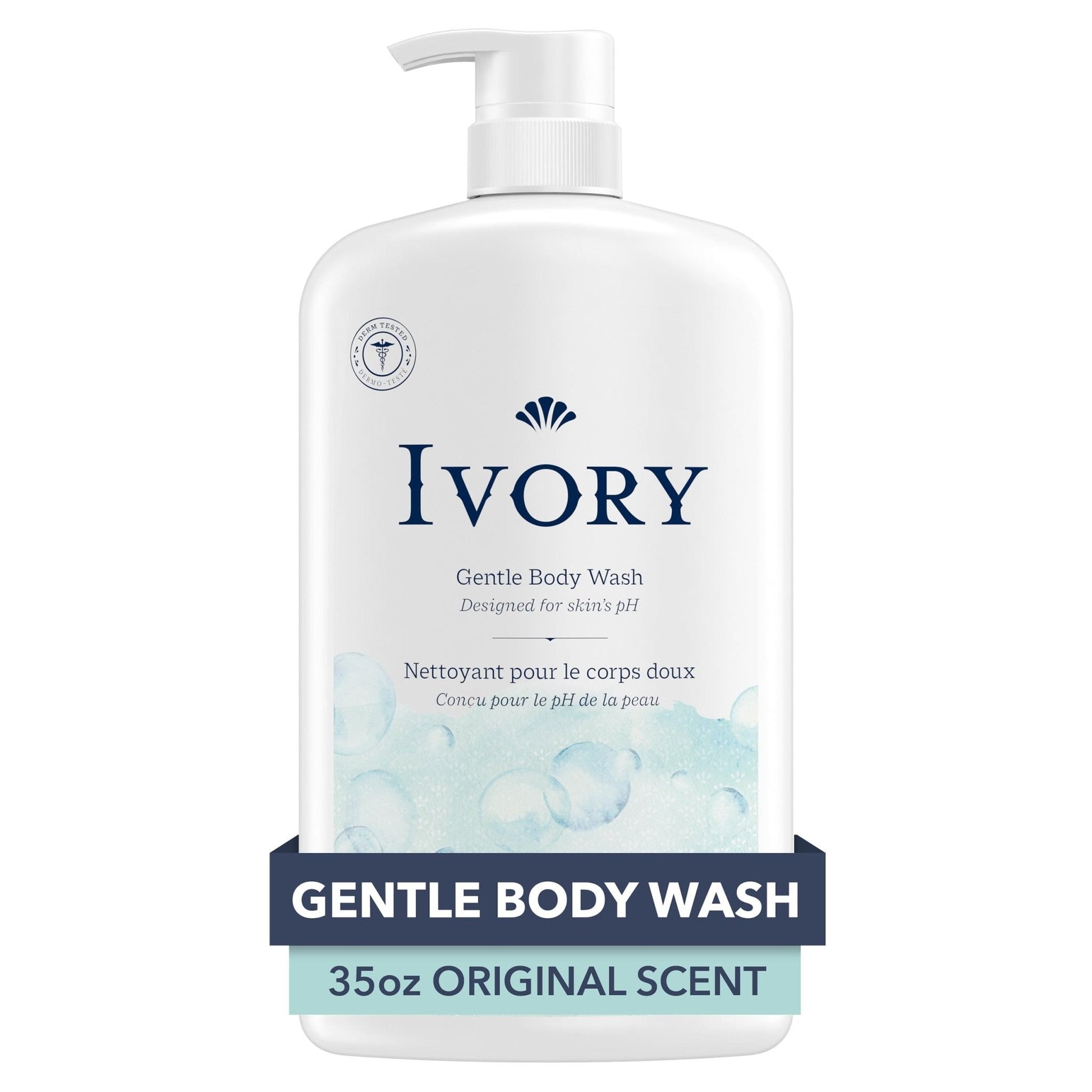 Ivory Body Wash, Designed for the Whole Family, Gentle Formula, Free of Dyes Heavy Perfumes Parabens Phthalates & Silicones - Maple Wellness Supplements
