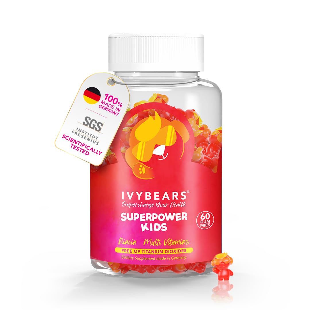 IvyBears® Superpower Kids - Multivitamin Gummies for Immune Support - Strengthen Children's Immune Systems with Vitamins C, D2, B6, A - Maple Wellness Supplements