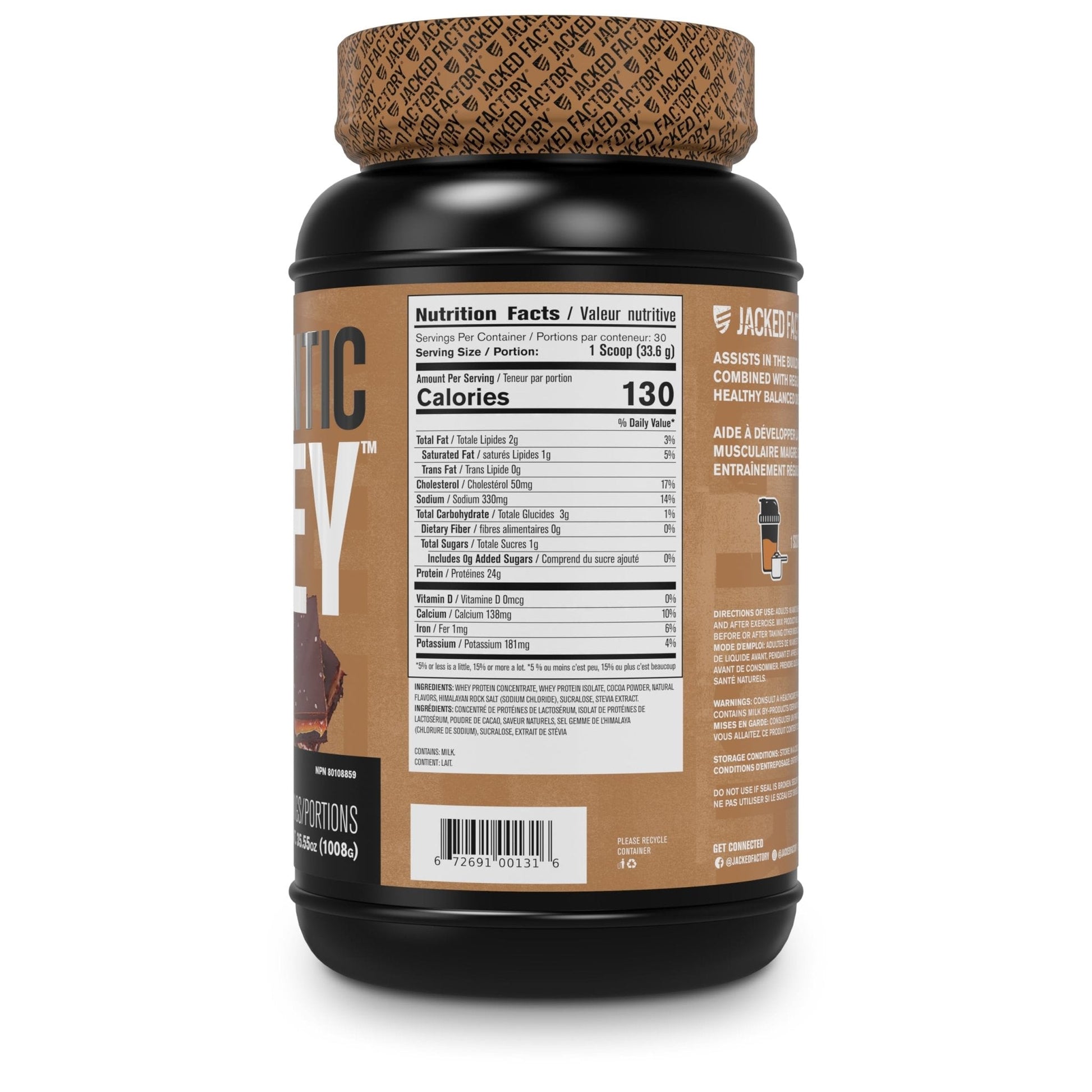 Jacked Factory Authentic Whey Muscle Building Whey Protein Powder - Low Carb - Maple Wellness Supplements