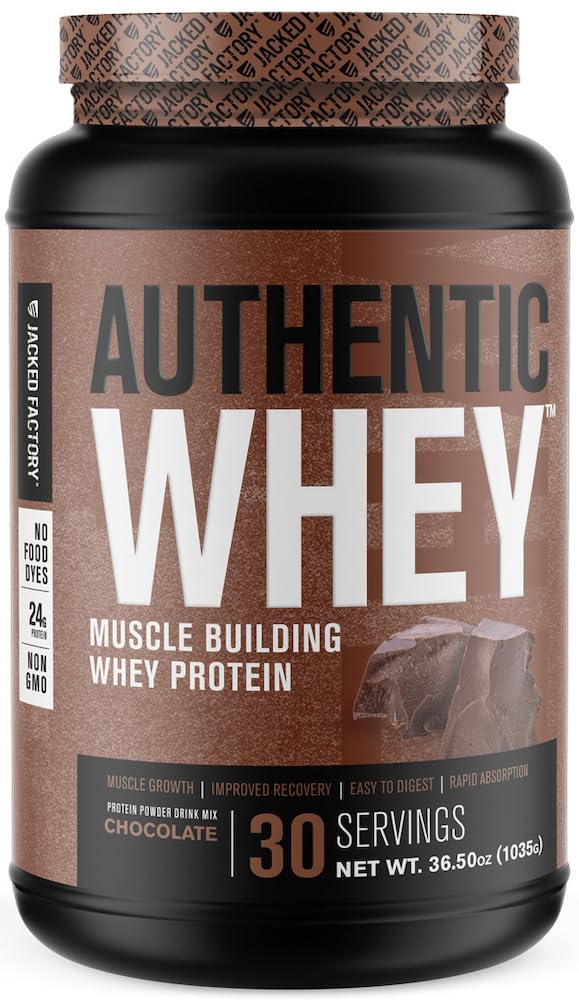Jacked Factory Authentic Whey Muscle Building Whey Protein Powder - Low Carb - Maple Wellness Supplements