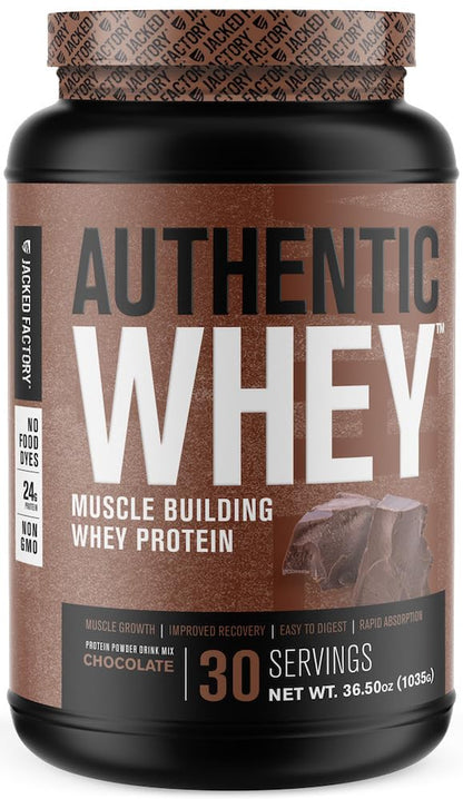Jacked Factory Authentic Whey Muscle Building Whey Protein Powder - Low Carb - Maple Wellness Supplements