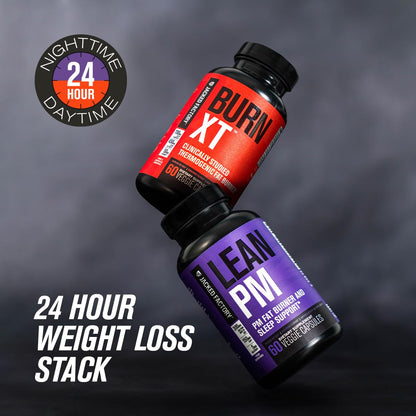 Jacked Factory Burn-XT Clinically Studied Fat Burner & Weight Loss Supplement - Appetite Suppressant & Energy Booster - with Acetyl L-Carnitine - Maple Wellness Supplements