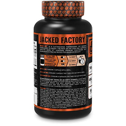 Jacked Factory Burn-XT for Men & Women - Improve Focus & Increase Energy - Premium - Maple Wellness Supplements