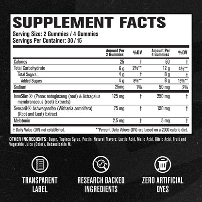 Jacked Factory Lean PM Weight Loss Gummies - Night Time Fat Burner & Appetite Suppressant Sleep Supplement with Melatonin & Ashwagandha - Maple Wellness Supplements