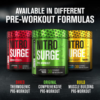 Jacked Factory NITROSURGE Shred Pre Workout Supplement - Energy Booster, Instant - Maple Wellness Supplements
