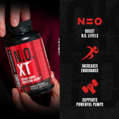 Jacked Factory N.O. XT Nitric Oxide Supplement with Nitrosigine L Arginine, L Citrulline - Maple Wellness Supplements