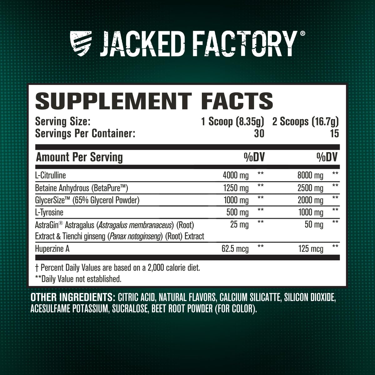 Jacked Factory Pumpsurge Caffeine Free Pre Workout for Men & Women - Booster & Stim Free Pre Workout - Intense Pumps, Enhanced Focus - 30 Servings, Cherry Limeade 8.83oz - Maple Wellness Supplements