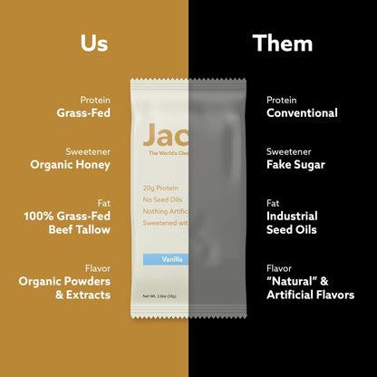 Jacob Bar, Protein Bars, Variety Pack (9 Bars Total) Contains 3 of Each; Chocolate, Vanilla, Berry - 20g Grass-Fed Protein, No Seed Oils, Nothing Artificial - Maple Wellness Supplements