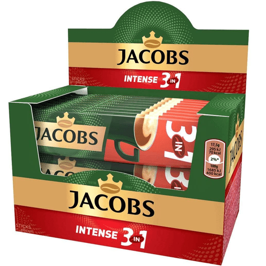 Jacobs INTENSE 3 in 1 Instant Coffee - 20 Coffee Sticks - Maple Wellness Supplements