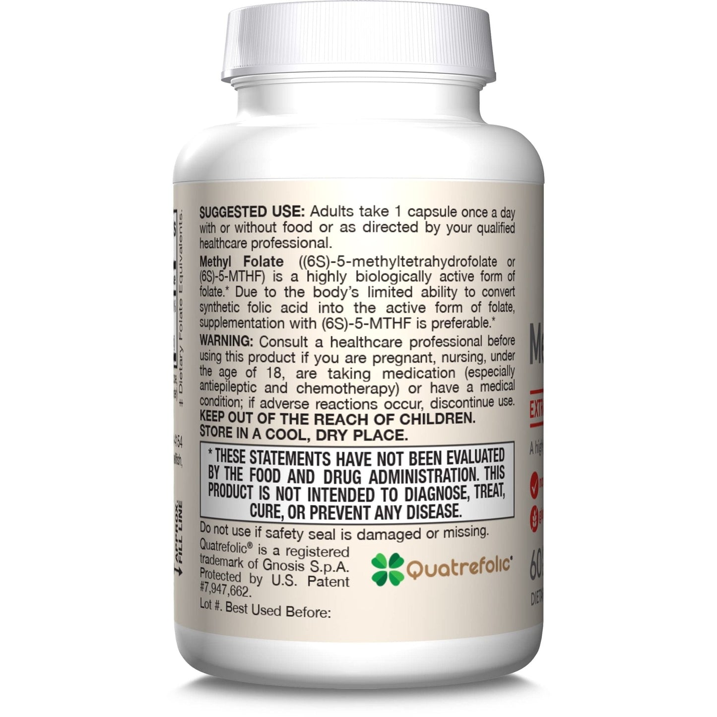 Jarrow Formulas Extra Strength Methyl Folate 400 mcg, Dietary Supplement for Cardiovascular and Neurologic Health Support - Maple Wellness Supplements