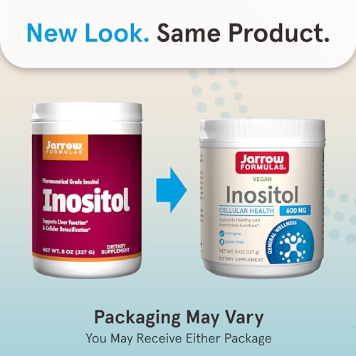 Jarrow Formulas Inositol 600 mg, Dietary Supplement for Cellular Health Support, 8 oz - Maple Wellness Supplements