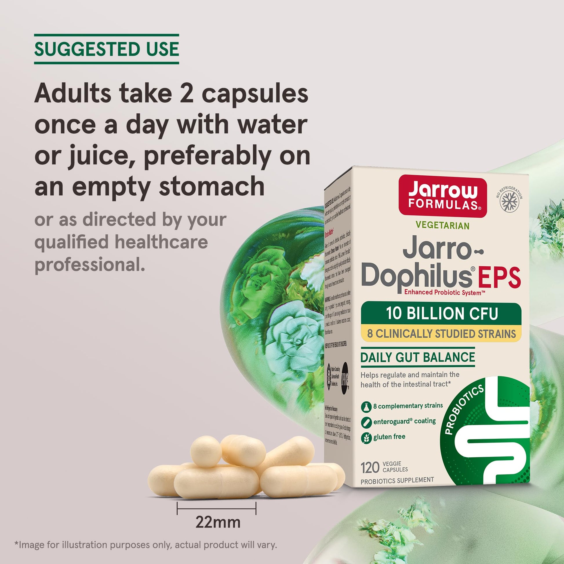 Jarrow Formulas Jarro Dophilus Probiotics 10 Billion CFU - Probiotic Supplement Capsules for Digestive Health & Gut Health for Women and Men - Maple Wellness Supplements