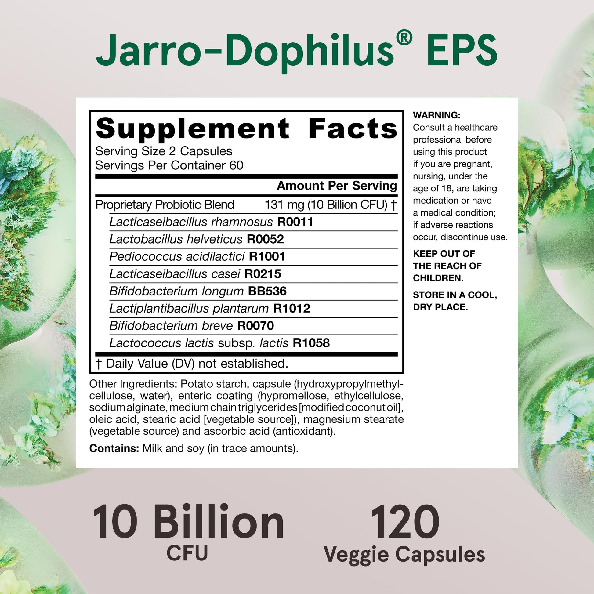 Jarrow Formulas Jarro Dophilus Probiotics 10 Billion CFU - Probiotic Supplement Capsules for Digestive Health & Gut Health for Women and Men - Maple Wellness Supplements