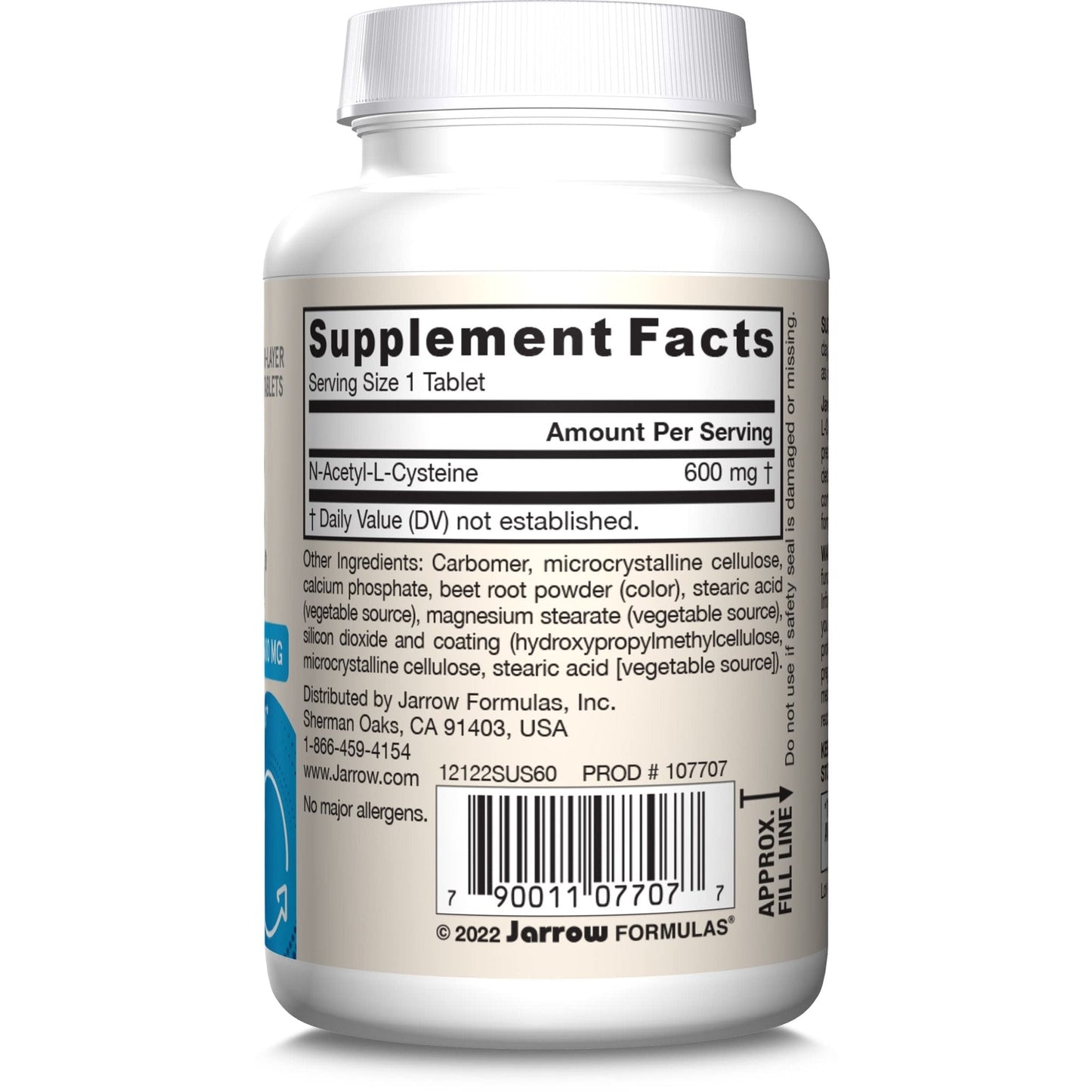 Jarrow Formulas N-A-C Sustain 600 mg, Dietary Supplement, NAC 600 mg, an Antioxidant Amino Acid Support - Maple Wellness Supplements